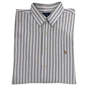 Ralph Lauren Yarmouth Button Down Shirt Striped 17.5